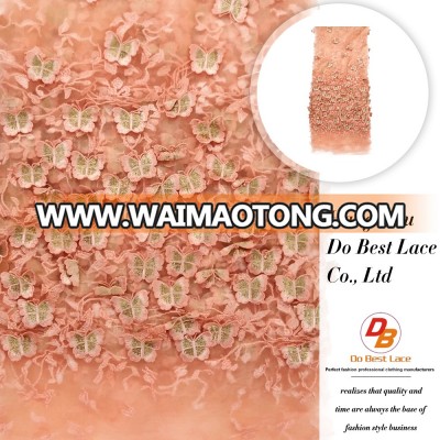 Good design european style peach african 3d lace fabric